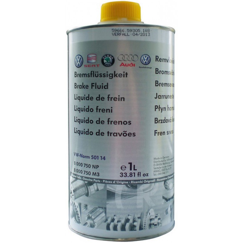 Жидкость тормозная DOT 4, "BRAKE FLUID", 1л VAG B000750M3 Тормозные жидкости